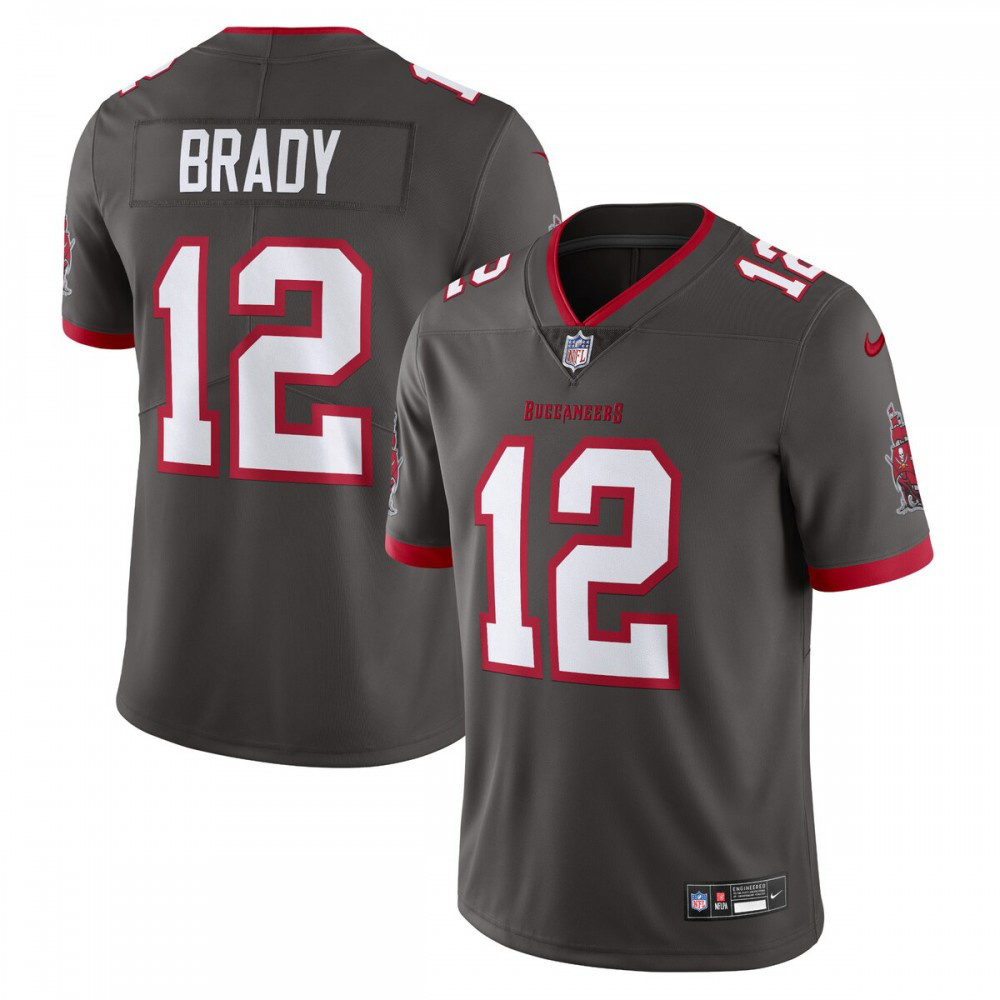 Tom Brady Tampa Bay Buccaneers Nike Alternate Vapor Untouchable Limited Jersey - Pewter-GridironStore